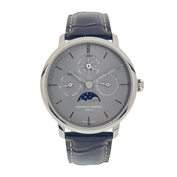 Frederique Constant Slimline Perpetual Steel Grey Dial 42mm Automatic FC-775G4S6 - Picture 1 of 9